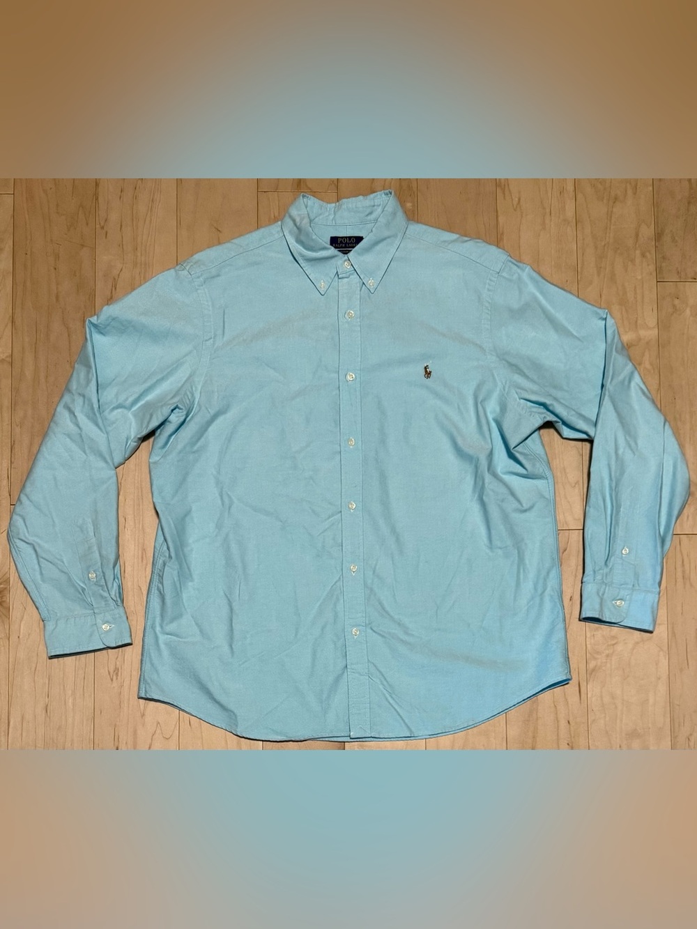 Polo Ralph Lauren Oxford Button Down Shirt OCBD Light Blue Pony Men’s 2XL XXL